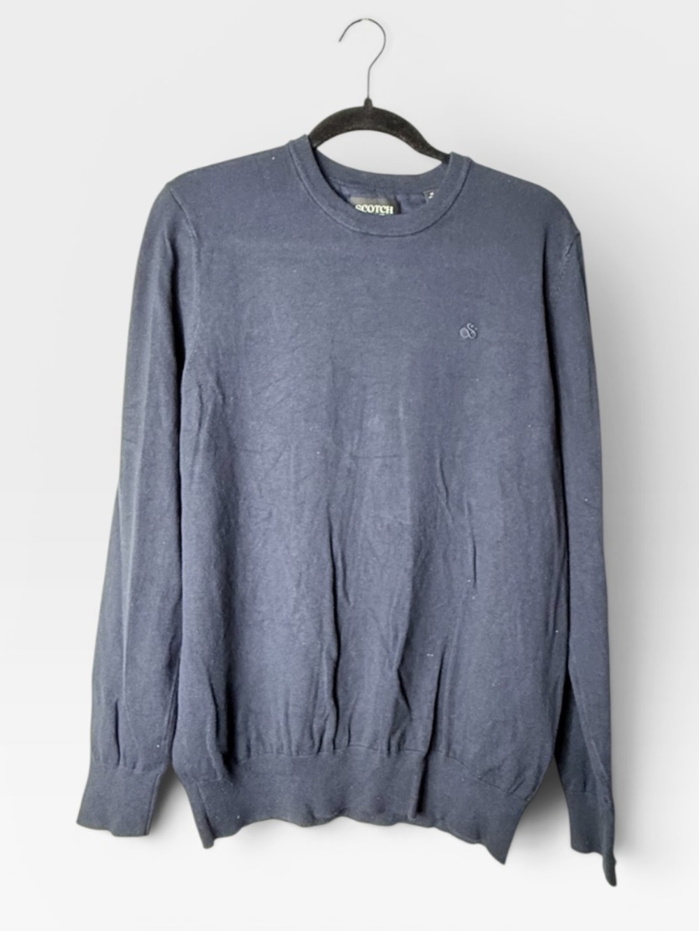 Scotch and Soda Men's Crewneck Sweater Size Medium Long sleeve Navy Blue (I)